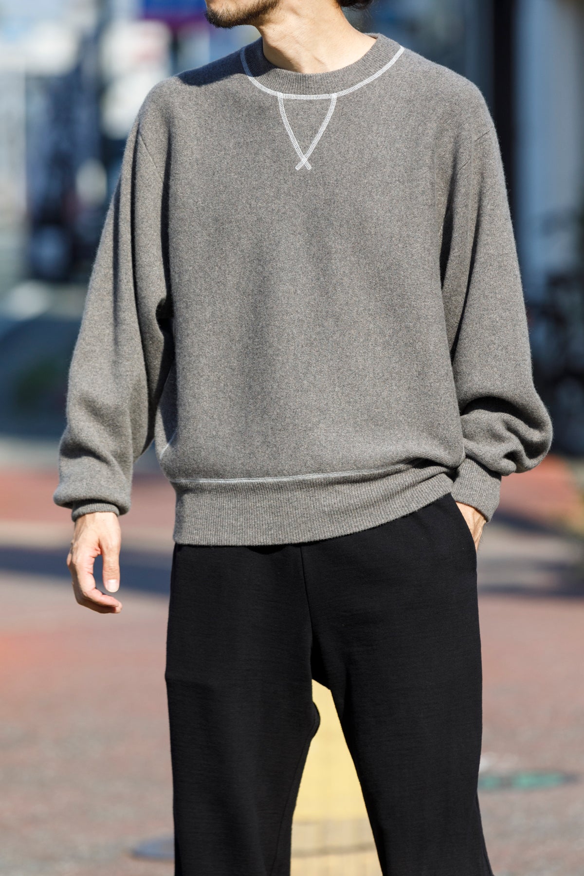 MEIAS / PURE CASHMERE SWEAT PO - MOCA