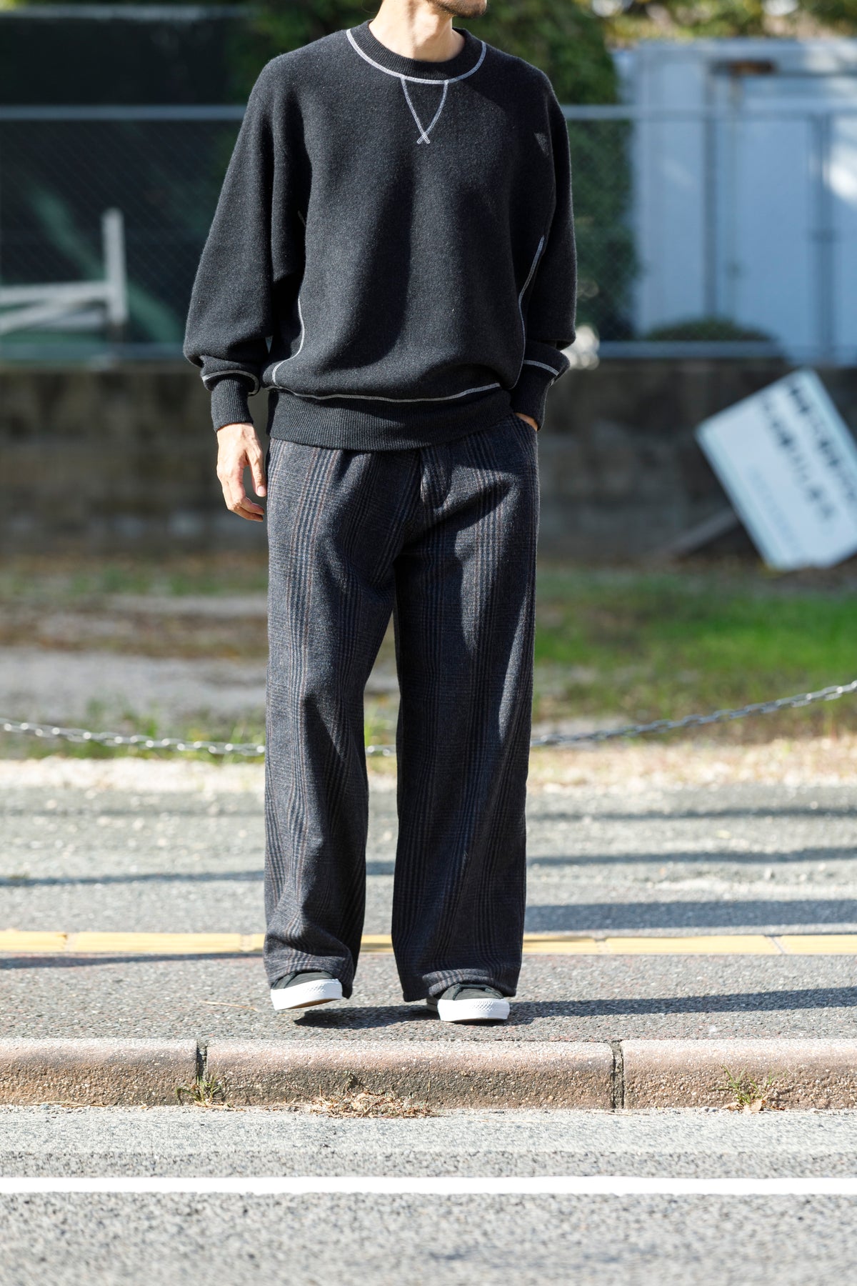 MEIAS / PURE CASHMERE SWEAT PO - CHACOAL