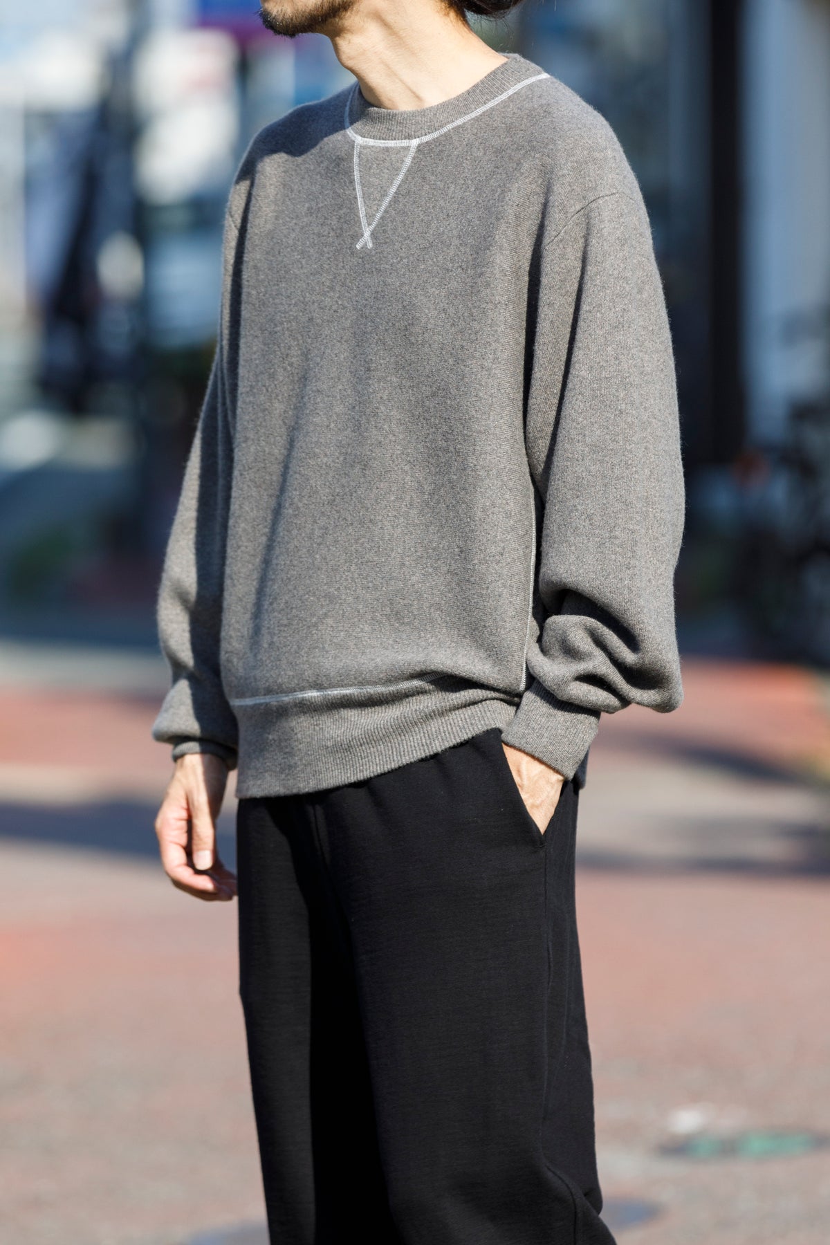 MEIAS / PURE CASHMERE SWEAT PO - MOCA