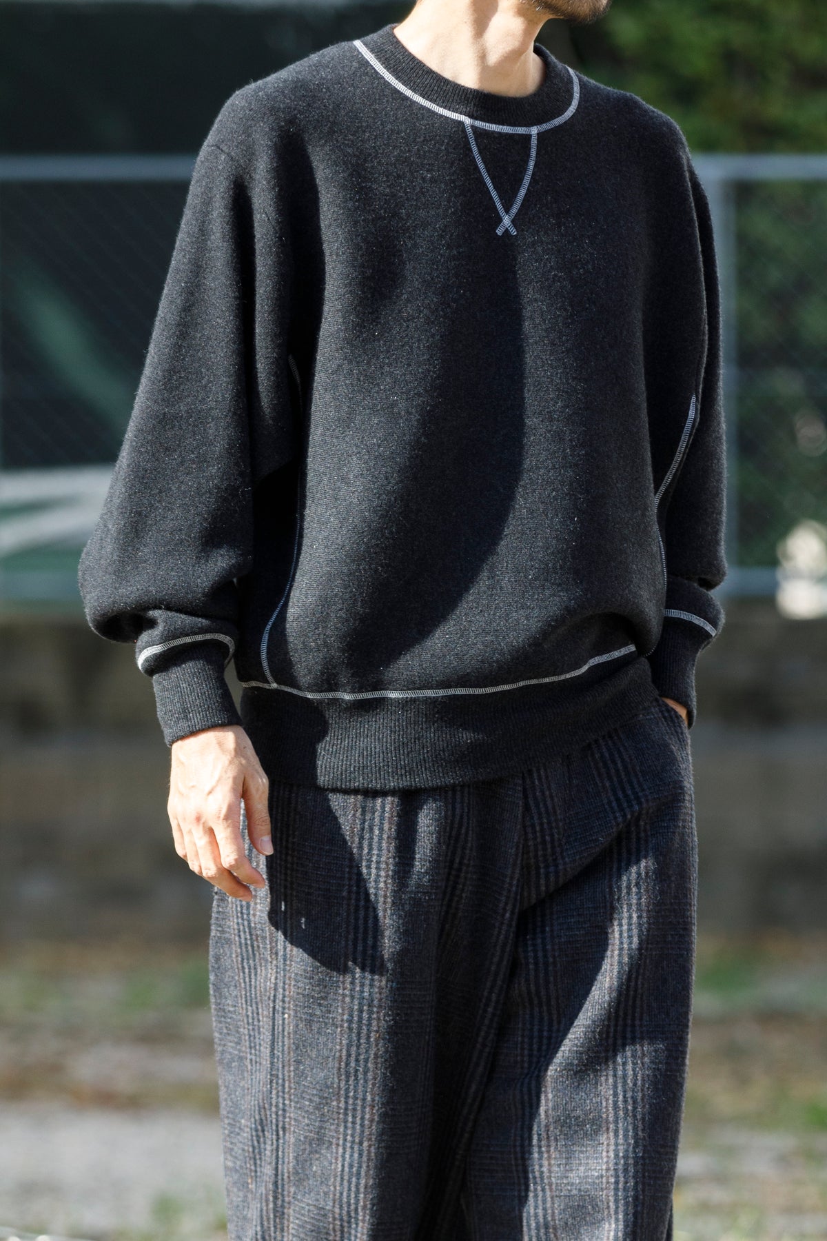 MEIAS / PURE CASHMERE SWEAT PO - CHACOAL