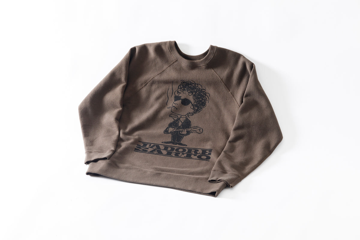 SARTO × J'ADORE GODARD / MUSICIAN CREW NECK L/S - DARK BROWN