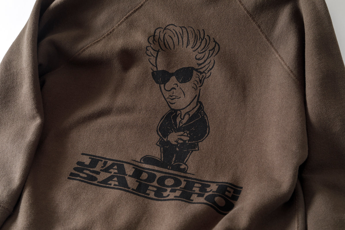 SARTO × J'ADORE GODARD / FILM DIRECTOR CREW NECK L/S - DARK BROWN