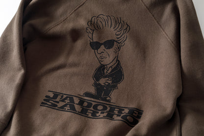 SARTO × J'ADORE GODARD / FILM DIRECTOR CREW NECK L/S - DARK BROWN