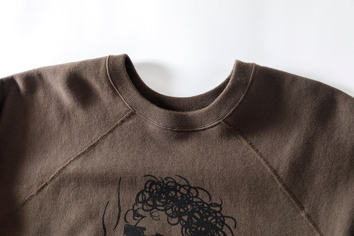 SARTO × J'ADORE GODARD / MUSICIAN CREW NECK L/S - DARK BROWN