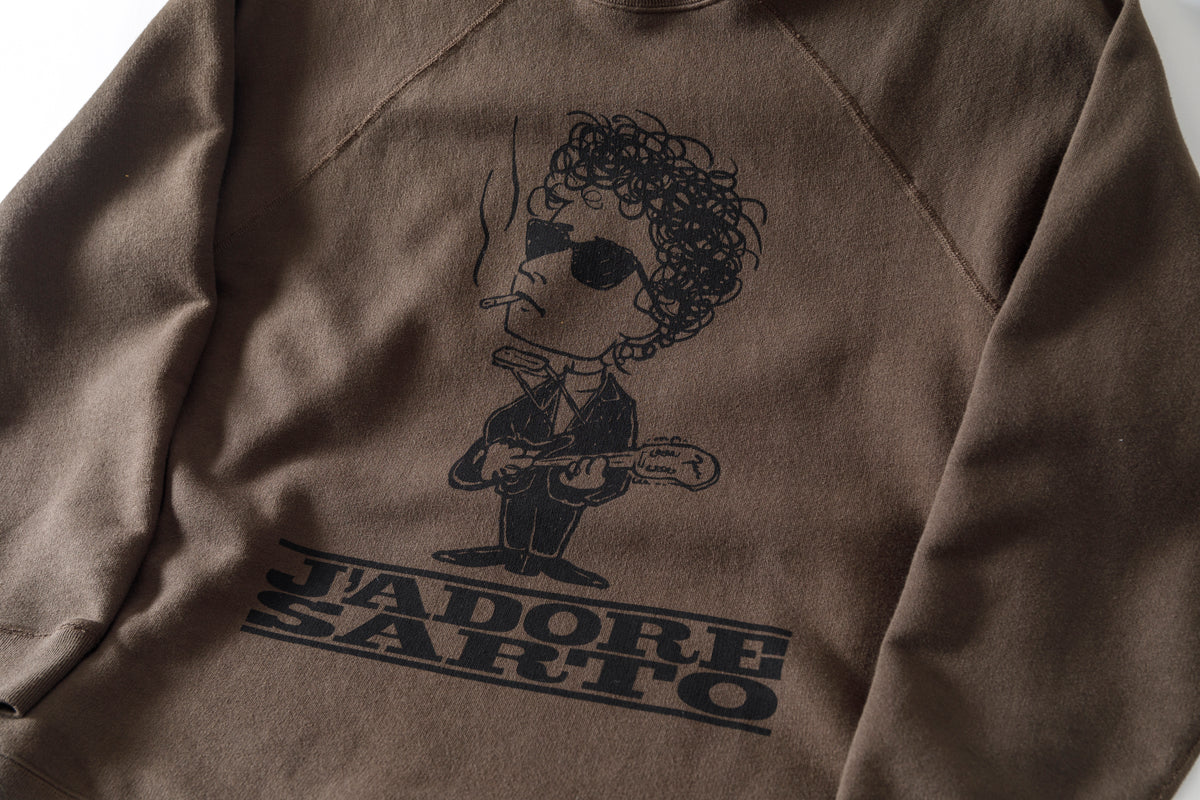 SARTO × J'ADORE GODARD / MUSICIAN CREW NECK L/S - DARK BROWN