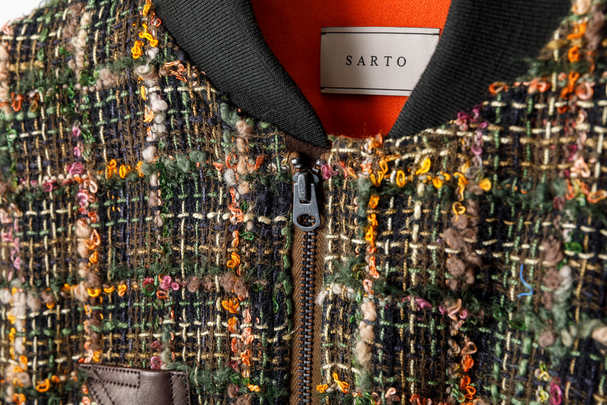 SARTO / MULTI HOME SPUN BOMBERS JACKET - ARMY
