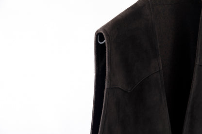 SARTO / MONGOLIAN LAMB SUEDE REVERSIBLE VEST - EVONY