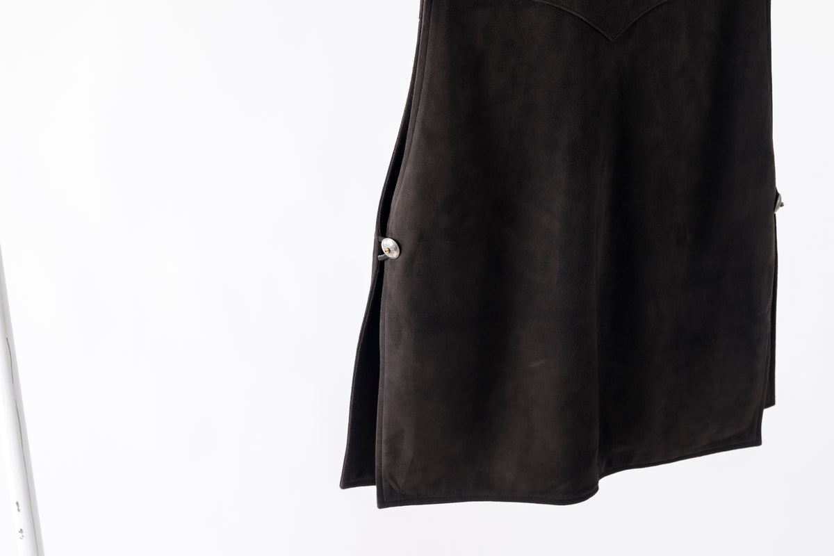 SARTO / MONGOLIAN LAMB SUEDE REVERSIBLE VEST - EVONY