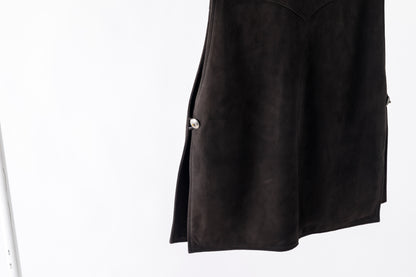 SARTO / MONGOLIAN LAMB SUEDE REVERSIBLE VEST - EVONY