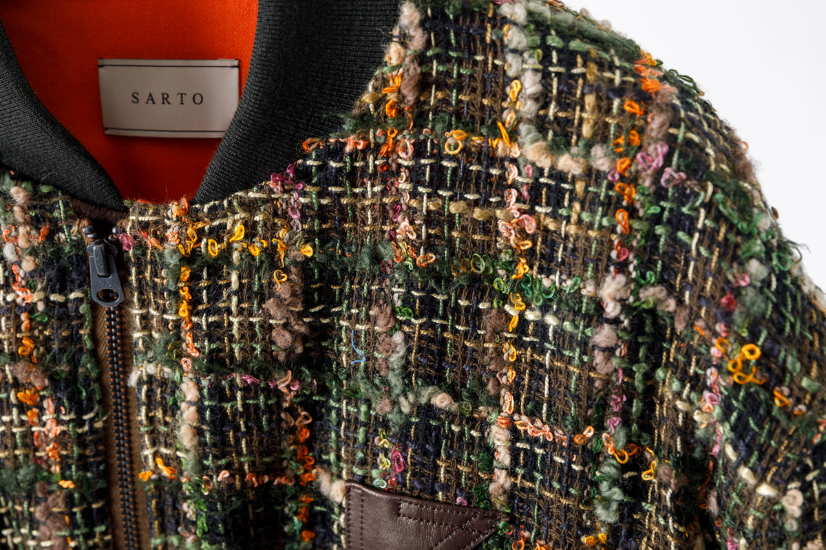 SARTO / MULTI HOME SPUN BOMBERS JACKET - ARMY