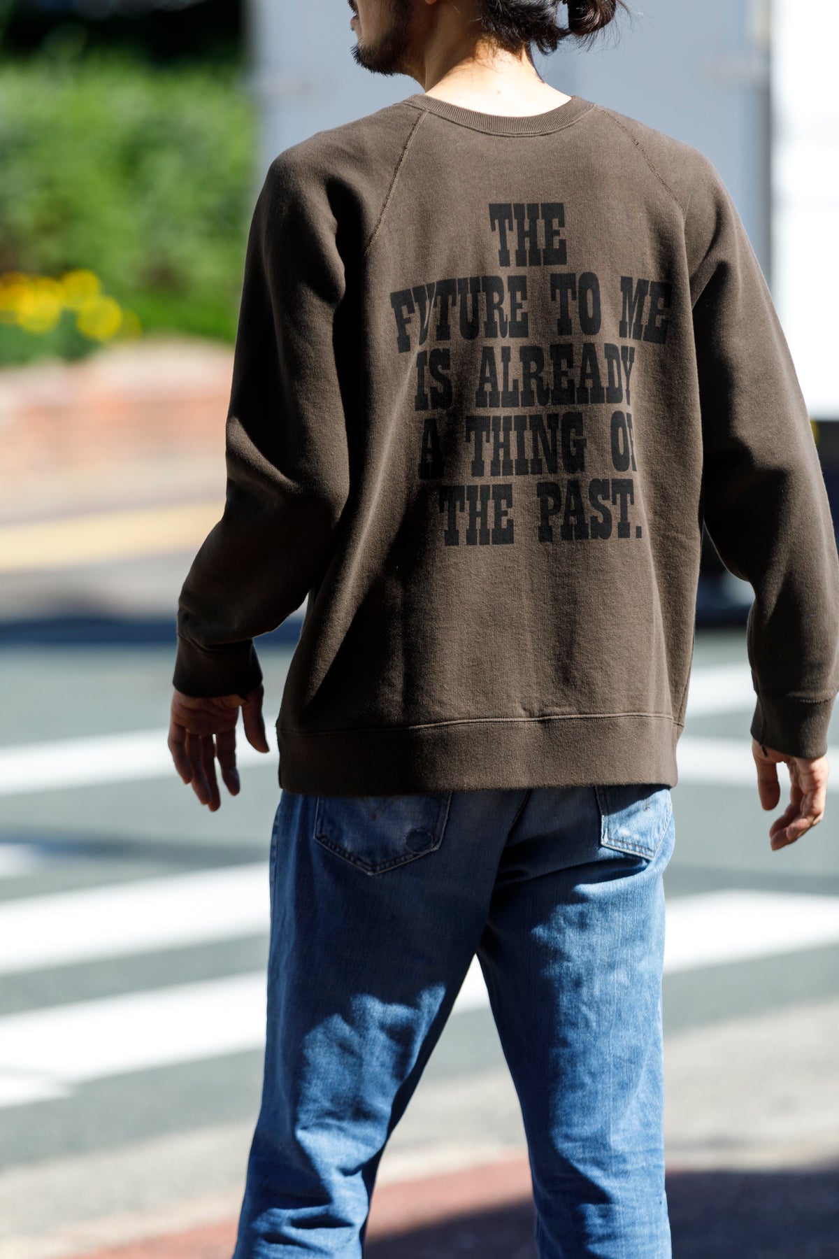 SARTO × J'ADORE GODARD / MUSICIAN CREW NECK L/S - DARK BROWN