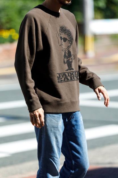 SARTO × J'ADORE GODARD / MUSICIAN CREW NECK L/S - DARK BROWN