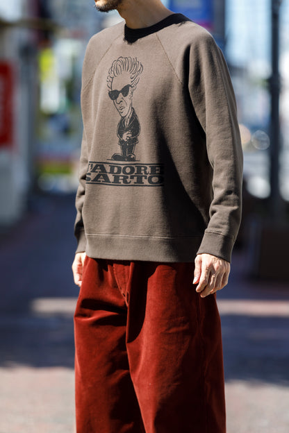 SARTO × J'ADORE GODARD / FILM DIRECTOR CREW NECK L/S - DARK BROWN