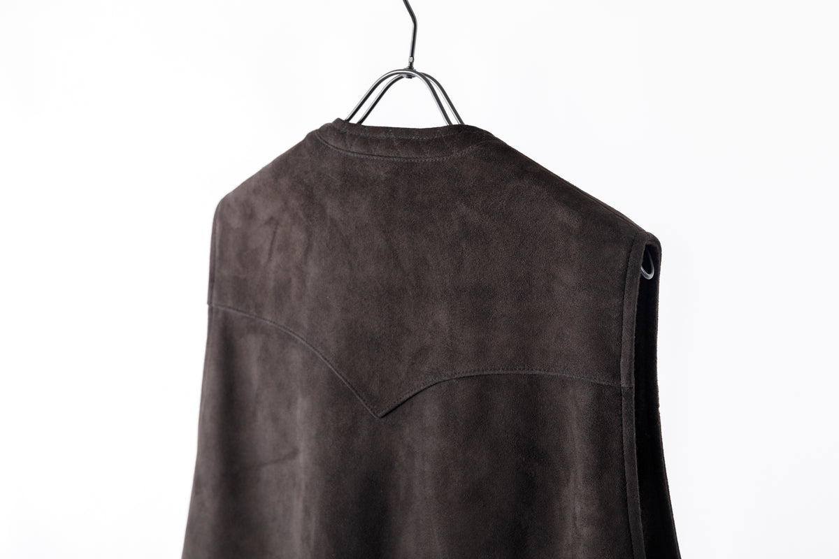 SARTO / MONGOLIAN LAMB SUEDE REVERSIBLE VEST - EVONY