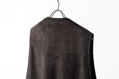 SARTO / MONGOLIAN LAMB SUEDE REVERSIBLE VEST - EVONY