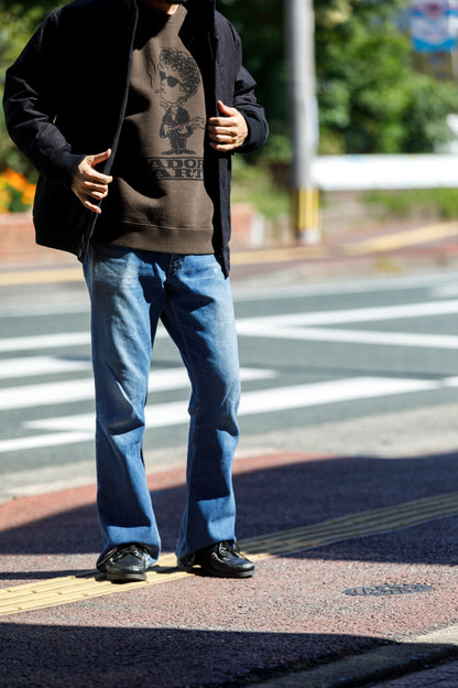 SARTO × J'ADORE GODARD / MUSICIAN CREW NECK L/S - DARK BROWN