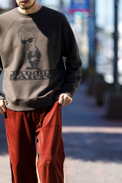 SARTO × J'ADORE GODARD / FILM DIRECTOR CREW NECK L/S - DARK BROWN