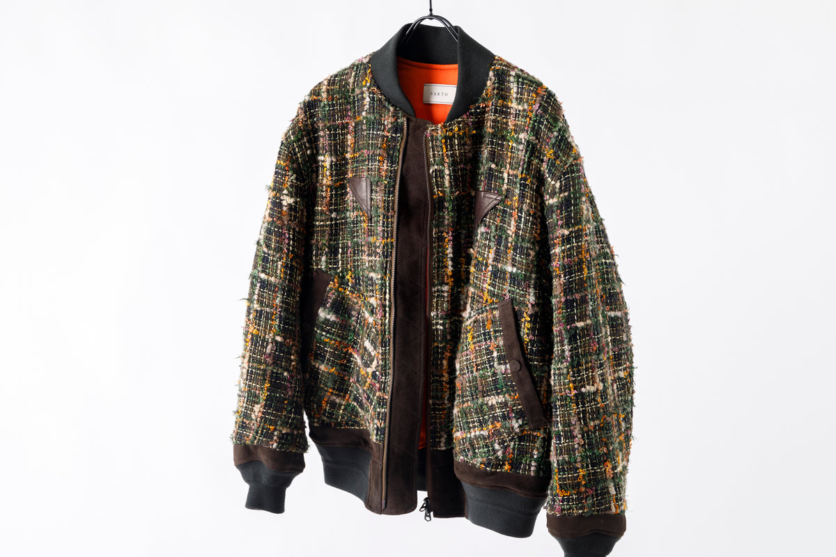 SARTO / MULTI HOME SPUN BOMBERS JACKET - ARMY