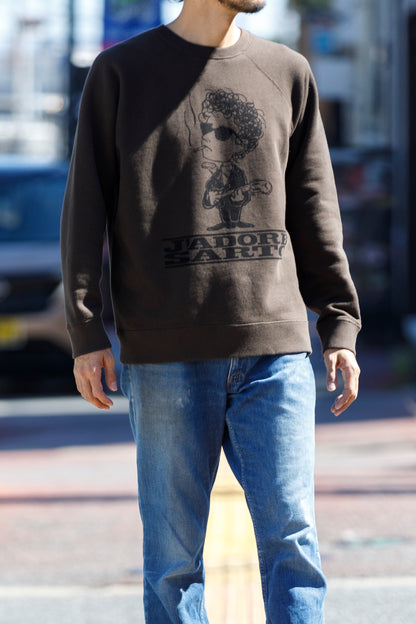 SARTO × J'ADORE GODARD / MUSICIAN CREW NECK L/S - DARK BROWN