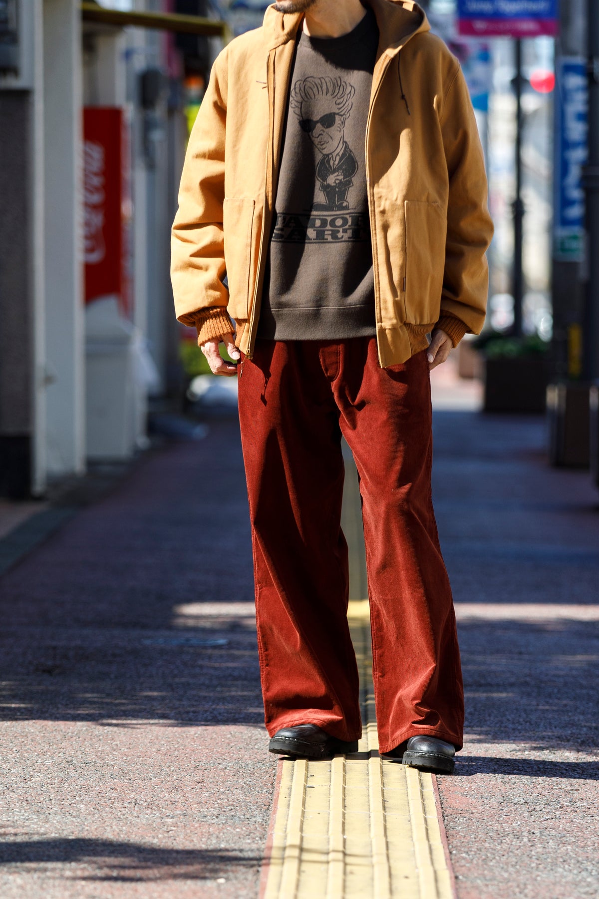 SARTO × J'ADORE GODARD / FILM DIRECTOR CREW NECK L/S - DARK BROWN