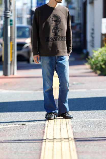 SARTO × J'ADORE GODARD / MUSICIAN CREW NECK L/S - DARK BROWN