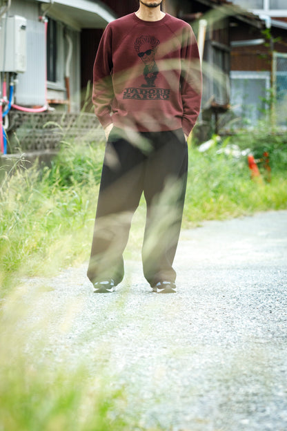 SARTO × J'ADORE GODARD / FILM DIRECTOR CREW NECK L/S - BORDEAUX
