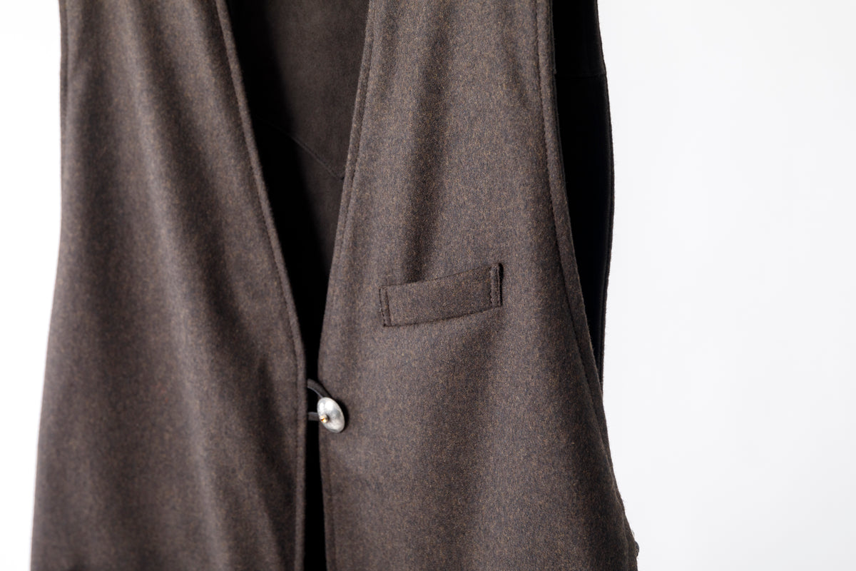 SARTO / MONGOLIAN LAMB SUEDE REVERSIBLE VEST - EVONY