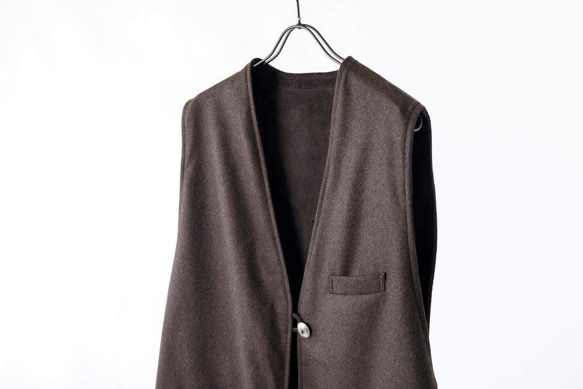 SARTO / MONGOLIAN LAMB SUEDE REVERSIBLE VEST - EVONY