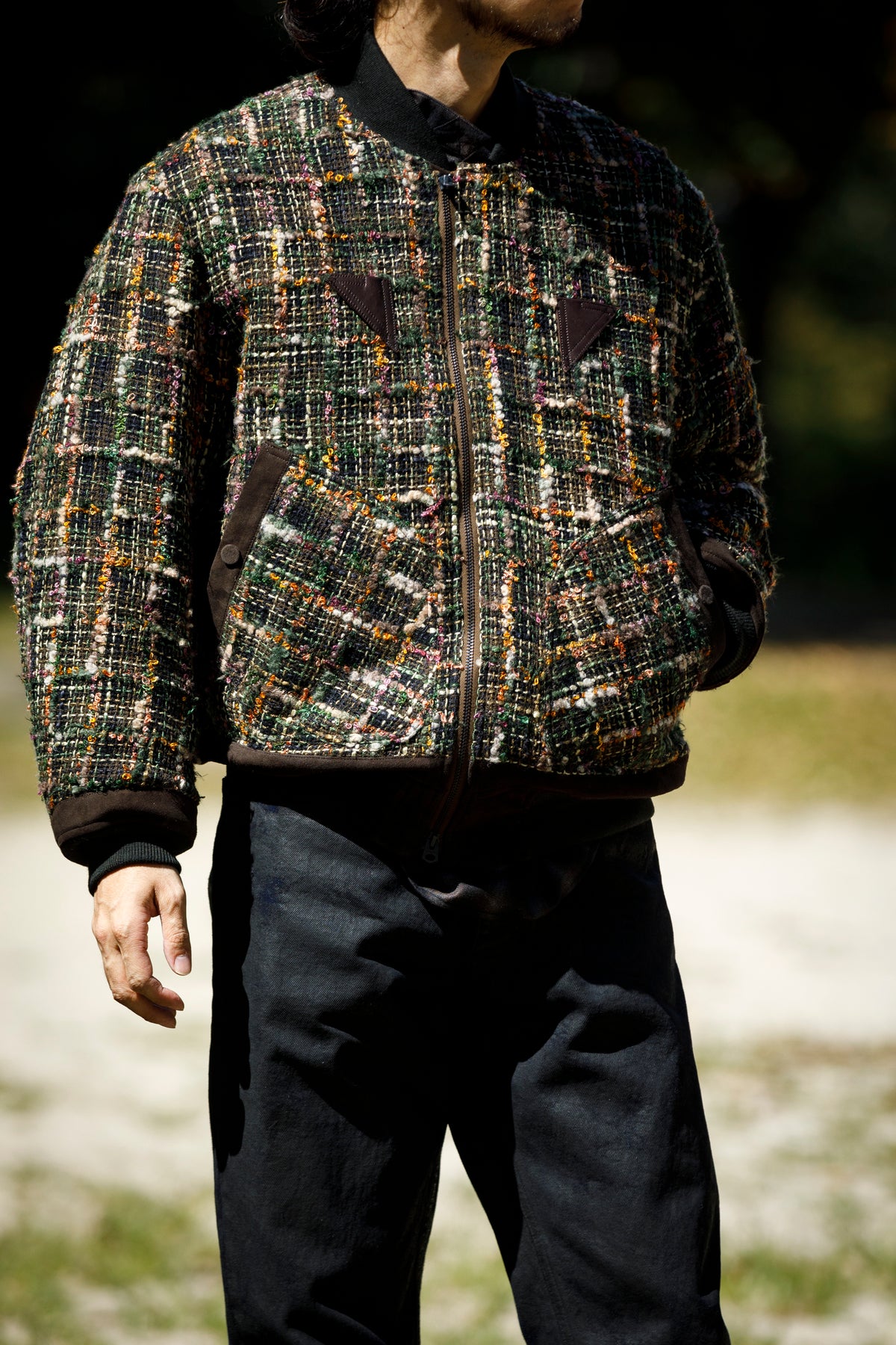 SARTO / MULTI HOME SPUN BOMBERS JACKET - ARMY