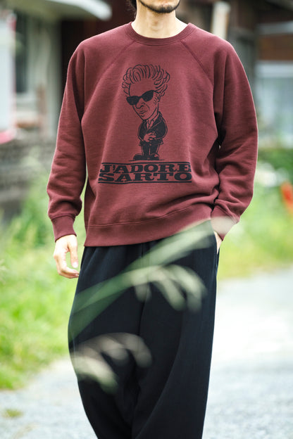 SARTO × J'ADORE GODARD / FILM DIRECTOR CREW NECK L/S - BORDEAUX