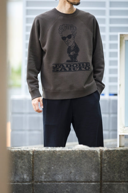 SARTO × J'ADORE GODARD / FILM DIRECTOR CREW NECK L/S - DARK BROWN