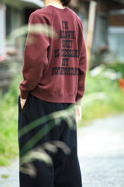 SARTO × J'ADORE GODARD / FILM DIRECTOR CREW NECK L/S - BORDEAUX