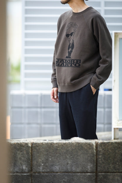 SARTO × J'ADORE GODARD / FILM DIRECTOR CREW NECK L/S - DARK BROWN