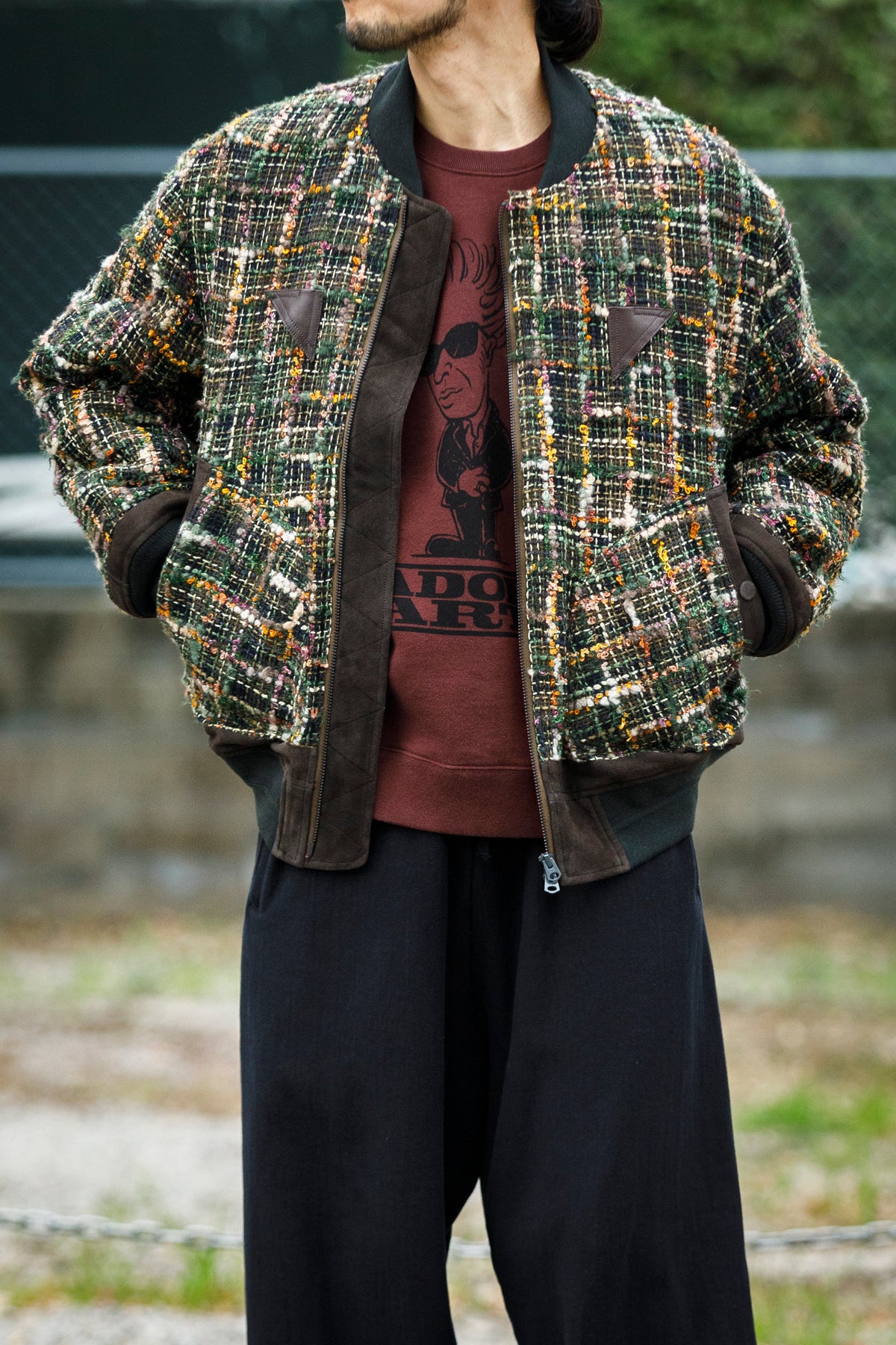 SARTO × J'ADORE GODARD / FILM DIRECTOR CREW NECK L/S - BORDEAUX