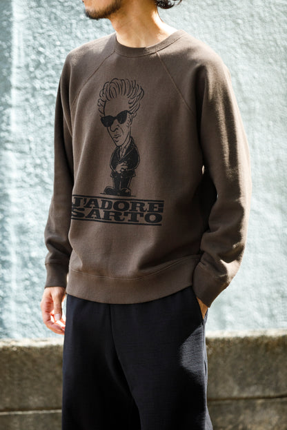 SARTO × J'ADORE GODARD / FILM DIRECTOR CREW NECK L/S - DARK BROWN