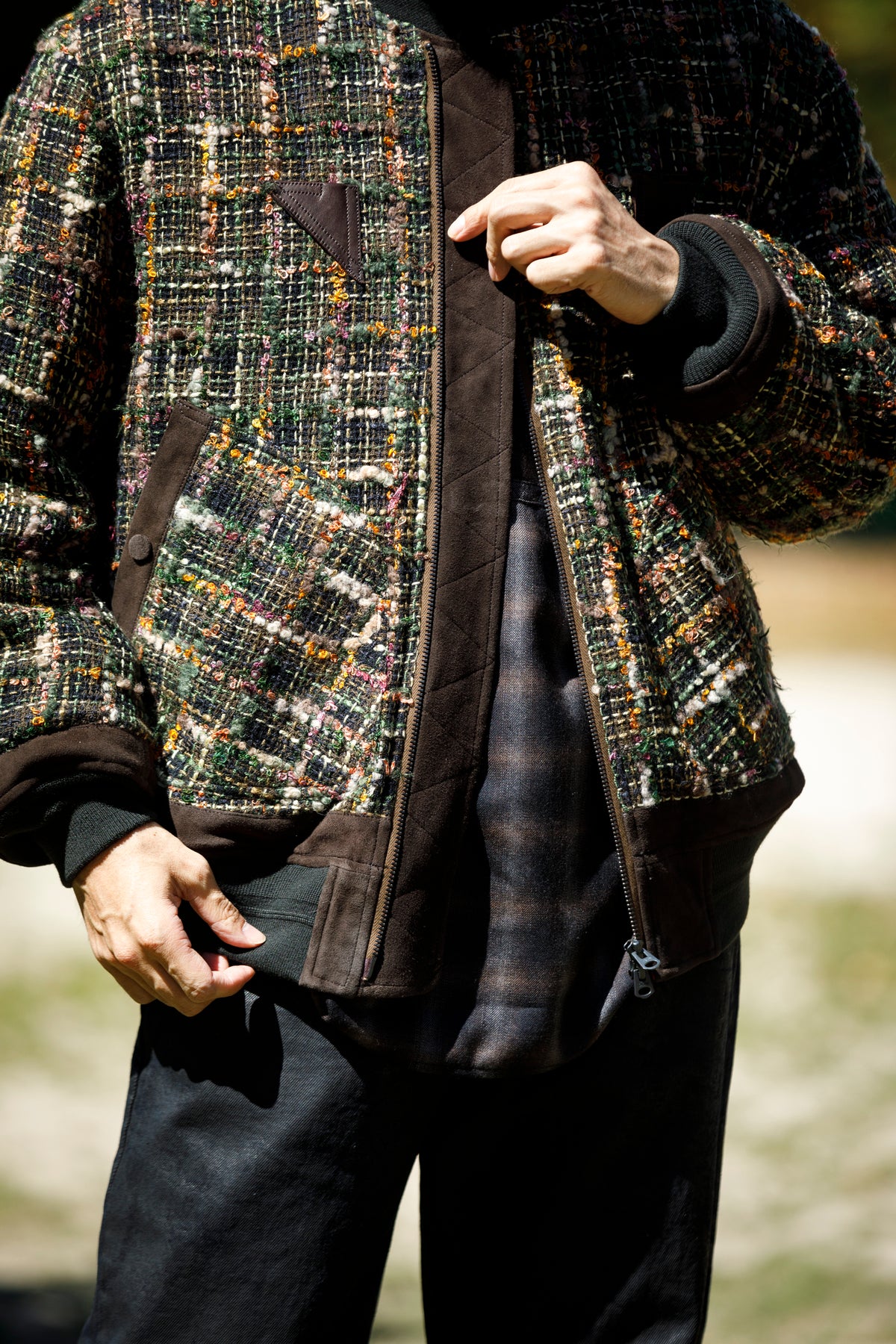 SARTO / MULTI HOME SPUN BOMBERS JACKET - ARMY