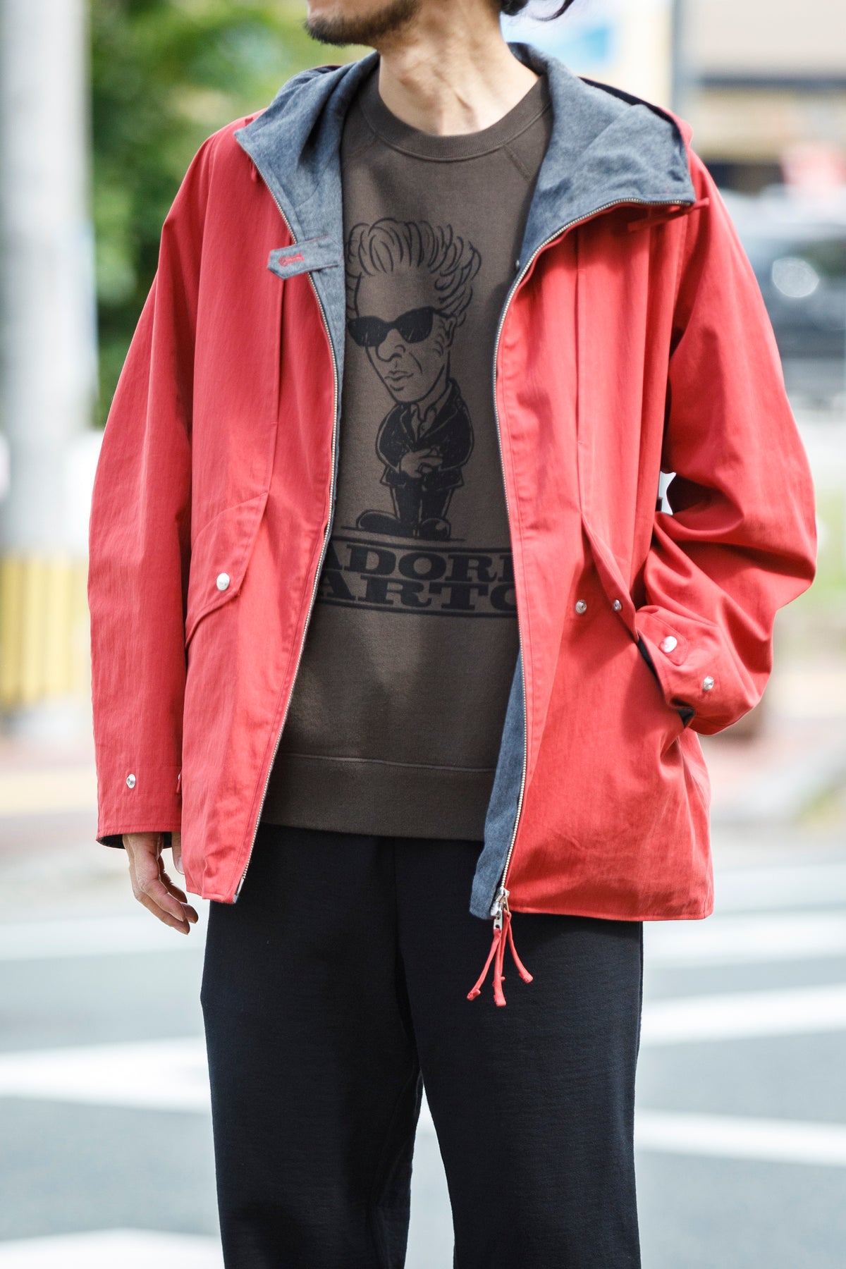 SARTO × J'ADORE GODARD / FILM DIRECTOR CREW NECK L/S - DARK BROWN
