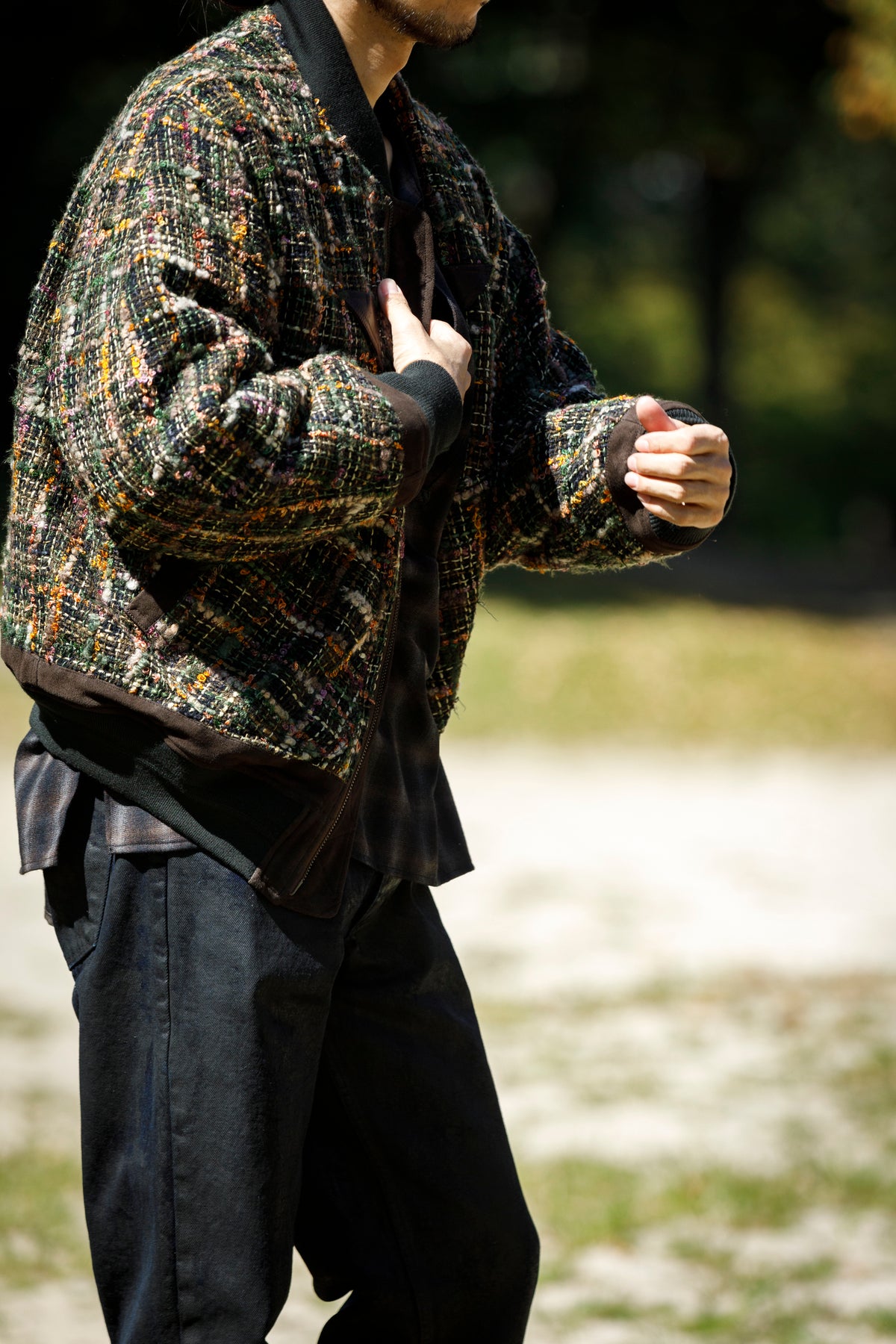 SARTO / MULTI HOME SPUN BOMBERS JACKET - ARMY