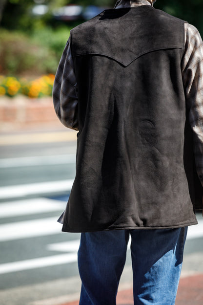 SARTO / MONGOLIAN LAMB SUEDE REVERSIBLE VEST - EVONY