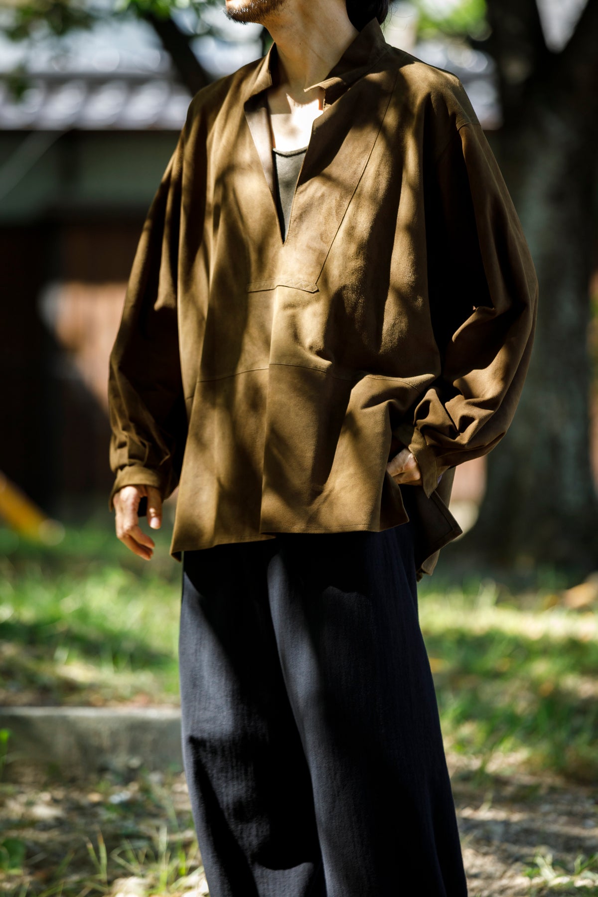 SARTO / MONGOLIAN LAMB SUEDE REVERSIBLE VEST - EVONY