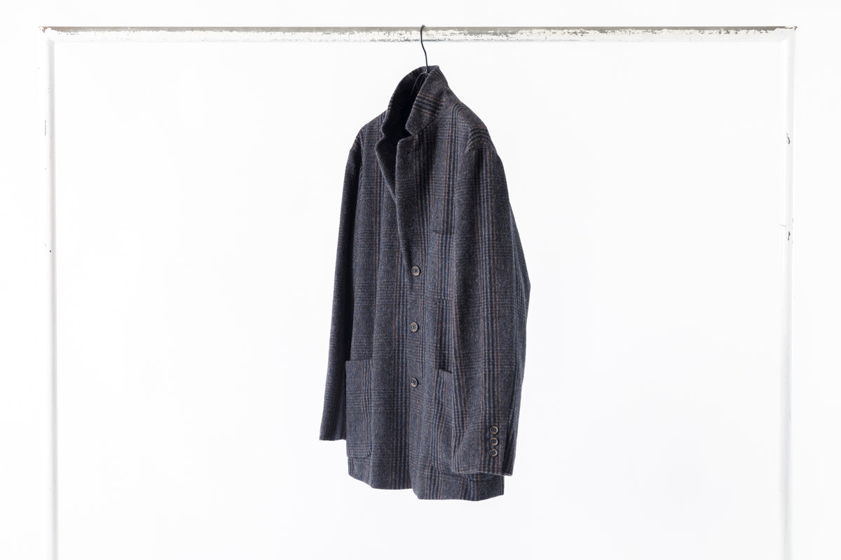 Willow Pants / P-032 - Charcoal Check(Dead stock fabric)