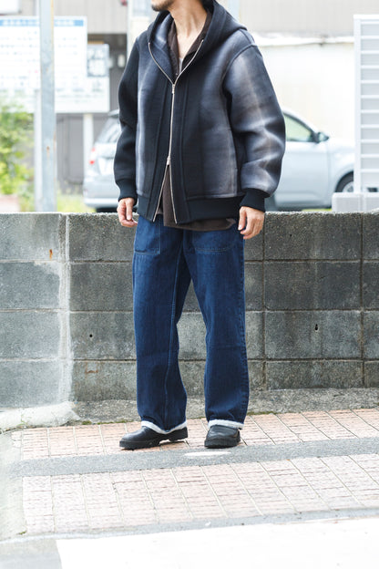 山内 / 26228 / アーバン染ラムウールリバー・ジップパーカー -  urban gray