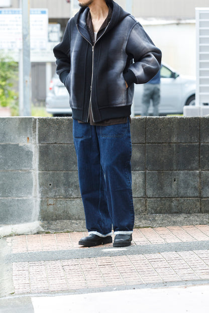 山内 / 26228 / アーバン染ラムウールリバー・ジップパーカー -  urban gray