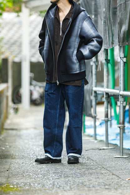 山内 / 26228 / アーバン染ラムウールリバー・ジップパーカー -  urban gray
