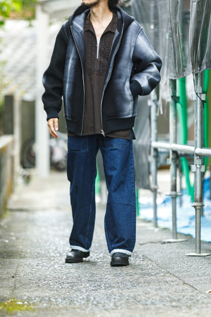 山内 / 26228 / アーバン染ラムウールリバー・ジップパーカー -  urban gray