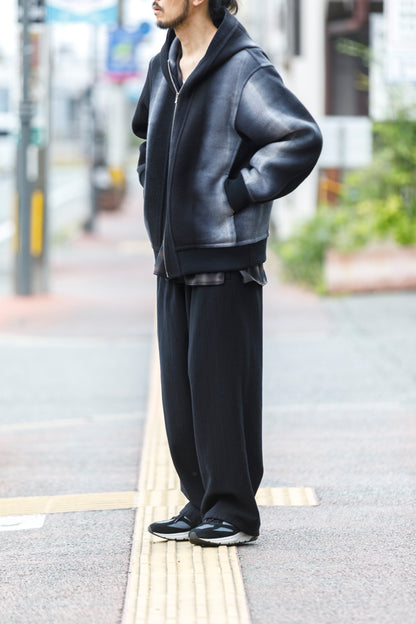 山内 / 26228 / アーバン染ラムウールリバー・ジップパーカー -  urban gray