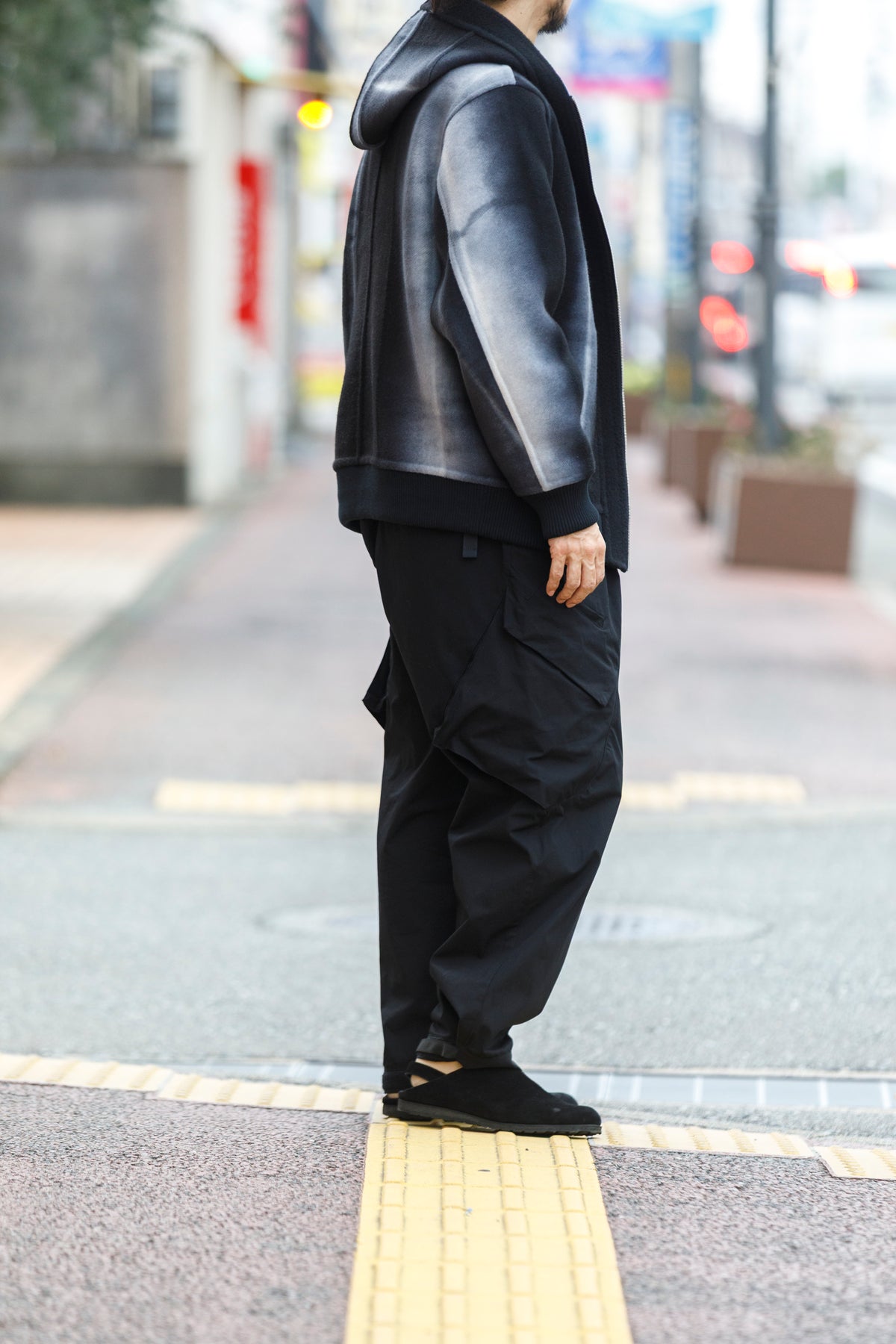 山内 / 26228 / アーバン染ラムウールリバー・ジップパーカー -  urban gray