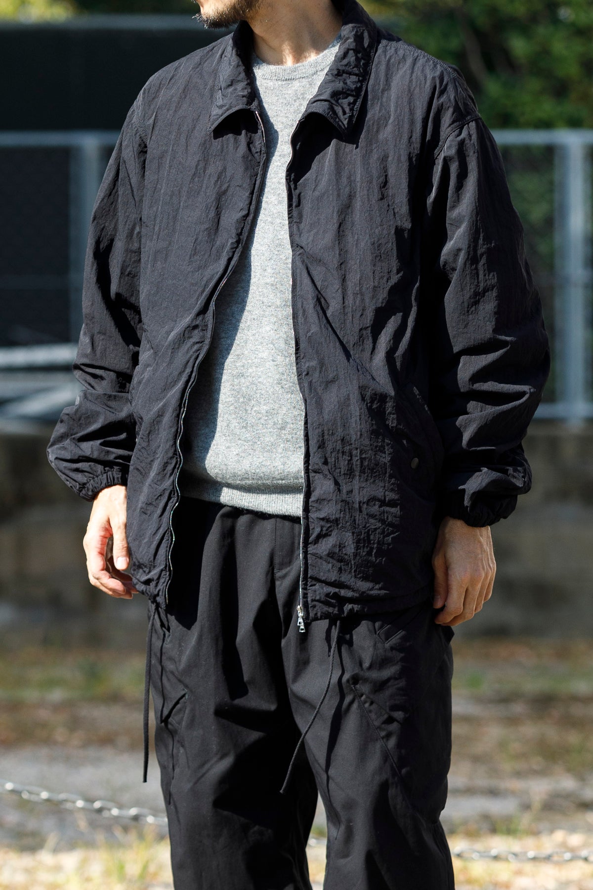 NULABEL / Garment Dyed Zip Up Jacket - Black