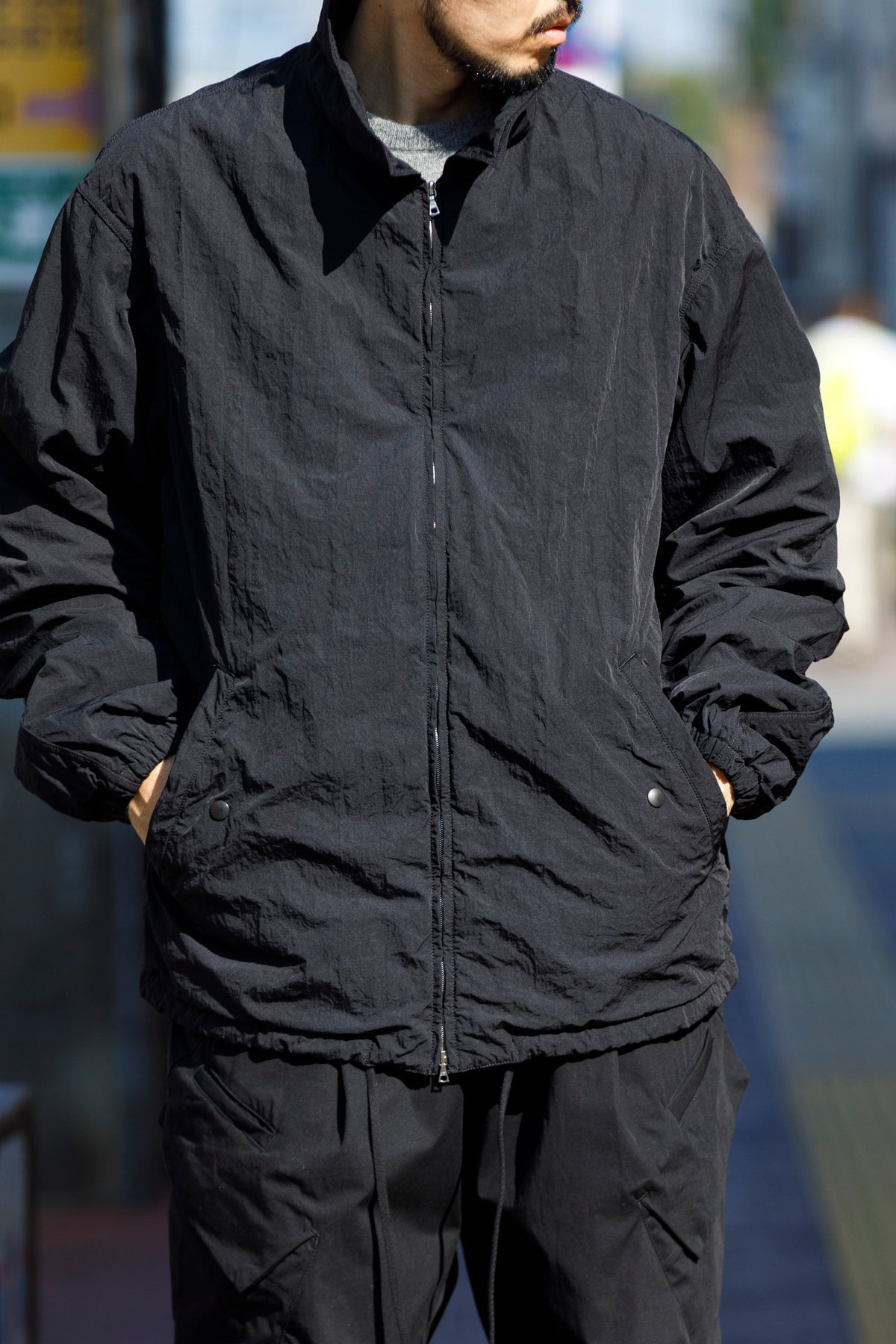 NULABEL / Garment Dyed Zip Up Jacket - Black