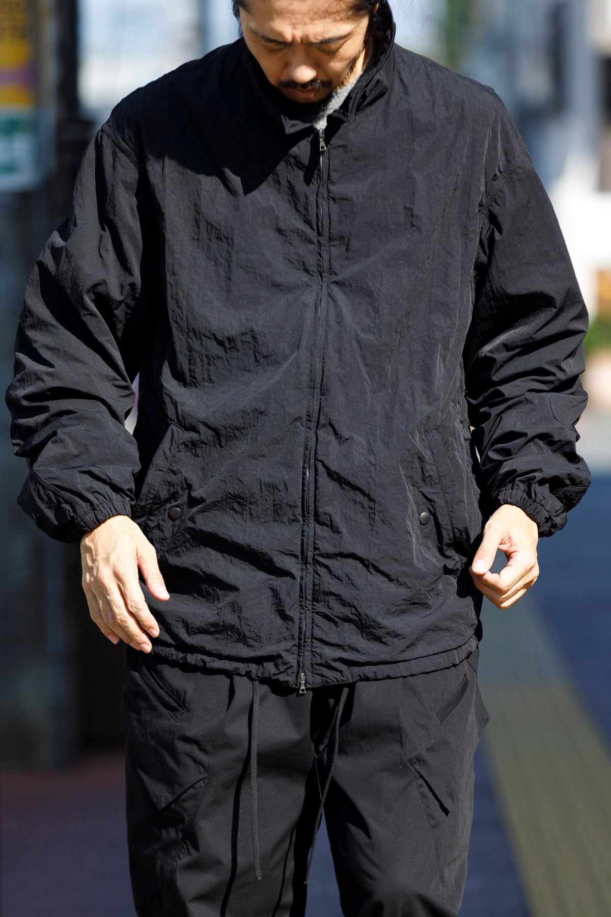 NULABEL / Garment Dyed Zip Up Jacket - Black